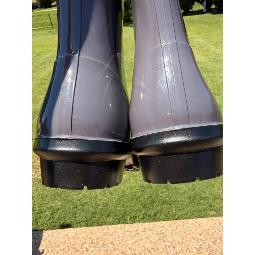UGG SIENNA WATERPROOF GRAY RUBBER BOOT WOMEN'S RAIN BOOTS SIZE US 7 LOGO